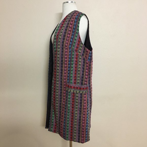 Ample togs vintage rainbow long vest - Picture 2 of 6